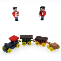 Wooden toy set with train