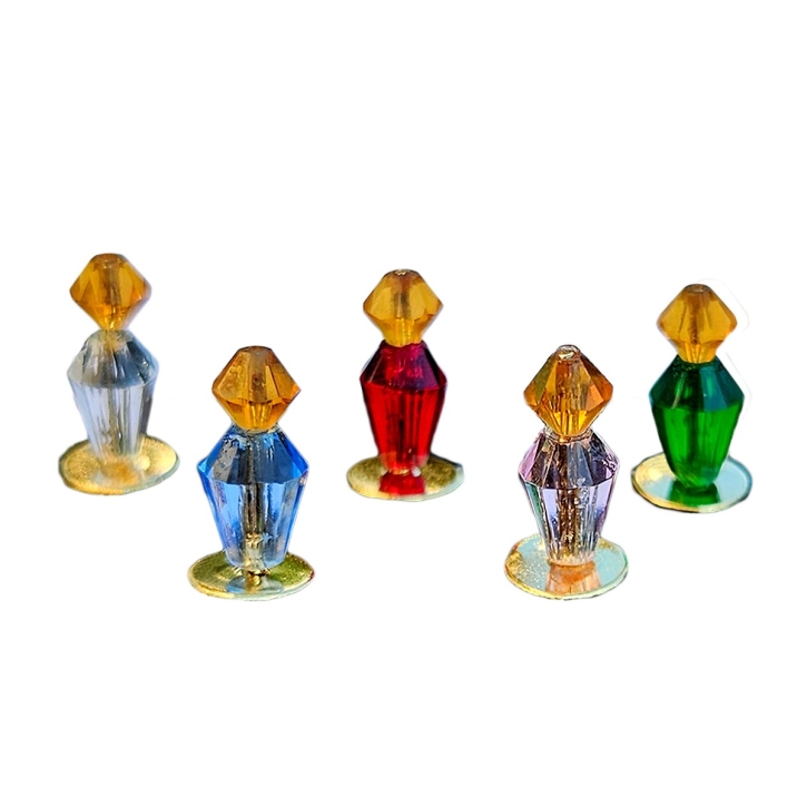 Perfume flacons, small, 5 pieces